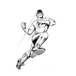Dibujo para colorear: Flash (Superhéroes) #83358 - Dibujos para colorear