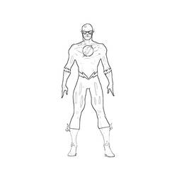 Dibujo para colorear: Flash (Superhéroes) #83371 - Dibujos para colorear y pintar