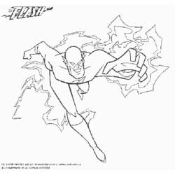 Dibujo para colorear: Flash (Superhéroes) #83375 - Dibujos para colorear y pintar