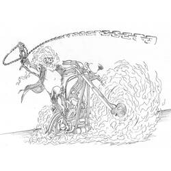 Dibujo para colorear: Ghost Rider (Superhéroes) #82025 - Dibujos para colorear