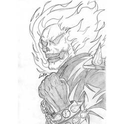 Dibujo para colorear: Ghost Rider (Superhéroes) #82027 - Dibujos para colorear
