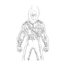 Dibujo para colorear: Ghost Rider (Superhéroes) #82028 - Dibujos para colorear