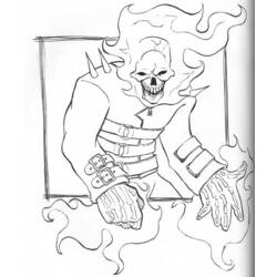 Dibujo para colorear: Ghost Rider (Superhéroes) #82033 - Dibujos para colorear