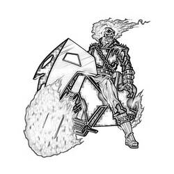 Dibujo para colorear: Ghost Rider (Superhéroes) #82036 - Dibujos para colorear