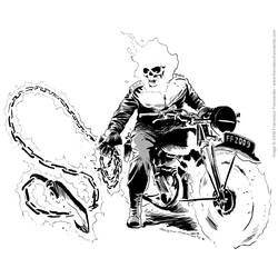 Dibujo para colorear: Ghost Rider (Superhéroes) #82039 - Dibujos para colorear