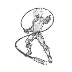 Dibujo para colorear: Ghost Rider (Superhéroes) #82046 - Dibujos para colorear
