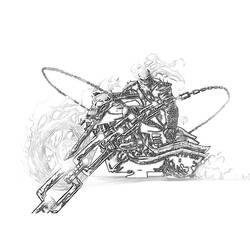 Dibujo para colorear: Ghost Rider (Superhéroes) #82048 - Dibujos para colorear