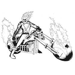 Dibujo para colorear: Ghost Rider (Superhéroes) #82057 - Dibujos para colorear