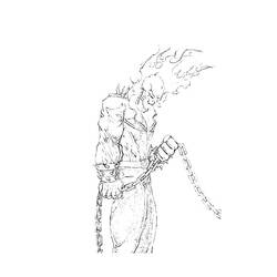 Dibujo para colorear: Ghost Rider (Superhéroes) #82060 - Dibujos para colorear