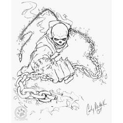 Dibujo para colorear: Ghost Rider (Superhéroes) #82069 - Dibujos para colorear