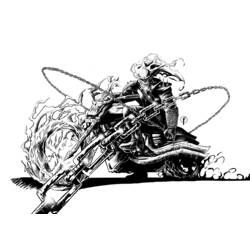 Dibujo para colorear: Ghost Rider (Superhéroes) #82077 - Dibujos para colorear