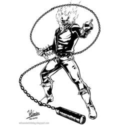 Dibujo para colorear: Ghost Rider (Superhéroes) #82089 - Dibujos para colorear