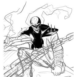 Dibujo para colorear: Ghost Rider (Superhéroes) #82122 - Dibujos para colorear
