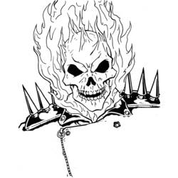 Dibujo para colorear: Ghost Rider (Superhéroes) #82141 - Dibujos para colorear