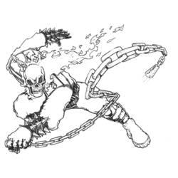 Dibujo para colorear: Ghost Rider (Superhéroes) #82215 - Dibujos para colorear