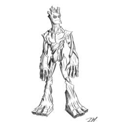 Dibujo para colorear: Guardians of the Galaxy (Superhéroes) #82449 - Dibujos para colorear