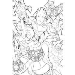 Dibujo para colorear: Guardians of the Galaxy (Superhéroes) #82458 - Dibujos para colorear