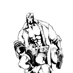 Dibujo para colorear: Hellboy (Superhéroes) #78487 - Dibujos para colorear
