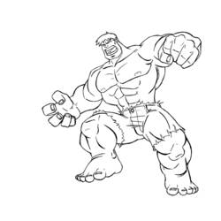 Dibujo para colorear: Hulk (Superhéroes) #79016 - Dibujos para colorear