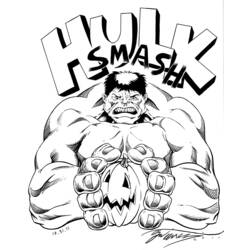 Dibujo para colorear: Hulk (Superhéroes) #79073 - Dibujos para colorear