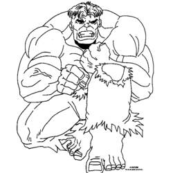 Dibujo para colorear: Hulk (Superhéroes) #79074 - Dibujos para colorear