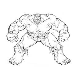 Dibujo para colorear: Hulk (Superhéroes) #79078 - Dibujos para colorear