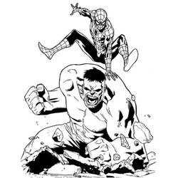 Dibujo para colorear: Hulk (Superhéroes) #79117 - Dibujos para colorear