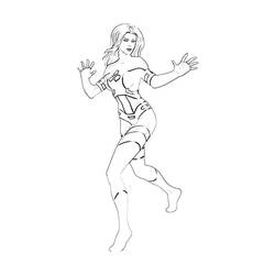 Dibujo para colorear: Invisible Woman (Superhéroes) #83224 - Dibujos para colorear