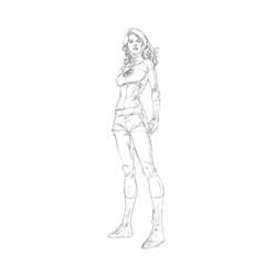 Dibujo para colorear: Invisible Woman (Superhéroes) #83229 - Dibujos para colorear