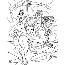Dibujo para colorear: Invisible Woman (Superhéroes) #83284 - Dibujos para colorear
