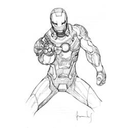 Dibujo para colorear: Iron Man (Superhéroes) #80535 - Dibujos para colorear