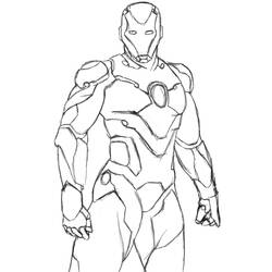 Dibujo para colorear: Iron Man (Superhéroes) #80548 - Dibujos para colorear