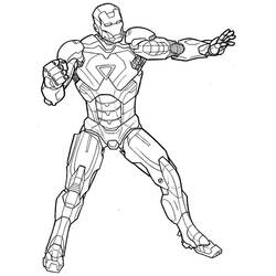 Dibujo para colorear: Iron Man (Superhéroes) #80650 - Dibujos para colorear