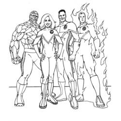Dibujo para colorear: Mr. Fantastic (Superhéroes) #84753 - Dibujos para colorear