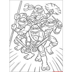 Dibujo para colorear: Ninja Turtles (Superhéroes) #75354 - Dibujos para colorear