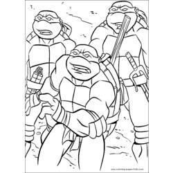Dibujo para colorear: Ninja Turtles (Superhéroes) #75360 - Dibujos para Colorear e Imprimir Gratis