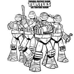 Dibujo para colorear: Ninja Turtles (Superhéroes) #75361 - Dibujos para colorear