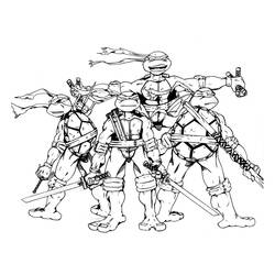 Dibujo para colorear: Ninja Turtles (Superhéroes) #75365 - Dibujos para colorear