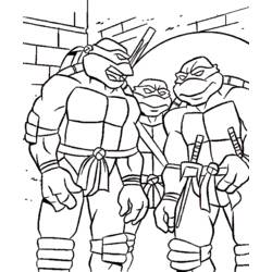 Dibujo para colorear: Ninja Turtles (Superhéroes) #75432 - Dibujos para colorear