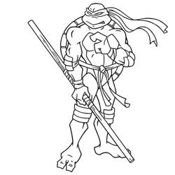 Dibujo para colorear: Ninja Turtles (Superhéroes) #75456 - Dibujos para colorear