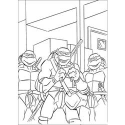 Dibujo para colorear: Ninja Turtles (Superhéroes) #75490 - Dibujos para Colorear e Imprimir Gratis
