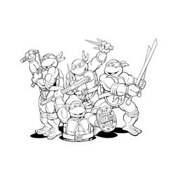 Dibujo para colorear: Ninja Turtles (Superhéroes) #75491 - Dibujos para colorear