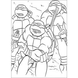 Dibujo para colorear: Ninja Turtles (Superhéroes) #75551 - Dibujos para Colorear e Imprimir Gratis