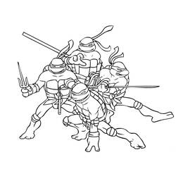 Dibujo para colorear: Ninja Turtles (Superhéroes) #75612 - Dibujos para colorear