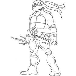 Dibujo para colorear: Ninja Turtles (Superhéroes) #75692 - Dibujos para colorear