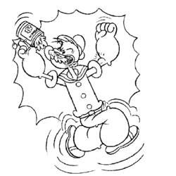 Dibujo para colorear: Popeye (Superhéroes) #84715 - Dibujos para colorear