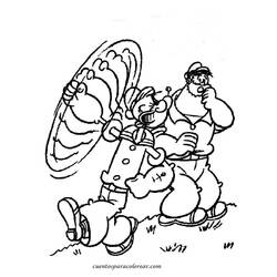 Dibujo para colorear: Popeye (Superhéroes) #84719 - Dibujos para colorear