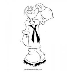 Dibujo para colorear: Popeye (Superhéroes) #84722 - Dibujos para colorear