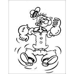 Dibujo para colorear: Popeye (Superhéroes) #84724 - Dibujos para Colorear e Imprimir Gratis