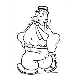 Dibujo para colorear: Popeye (Superhéroes) #84725 - Dibujos para colorear